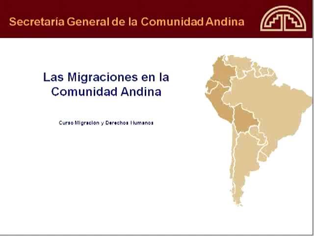 Webinario Las Migraciones en la Comunidad Andina Parte1. Webconferencia con Dr. Guido Mendoza