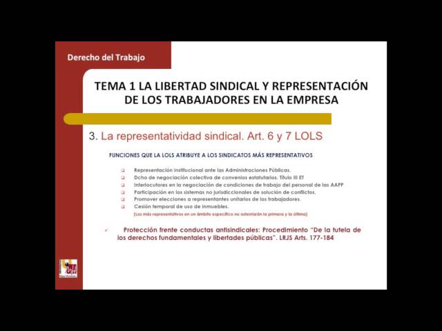 Lec015 La libertad sindical y la representación de los trabajadores en la empresa (umh1444sp)