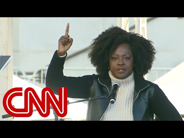 Viola Davis speaks at Women's March